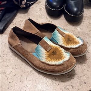 Ariat Women's Moccasins in Brown and Turquoise